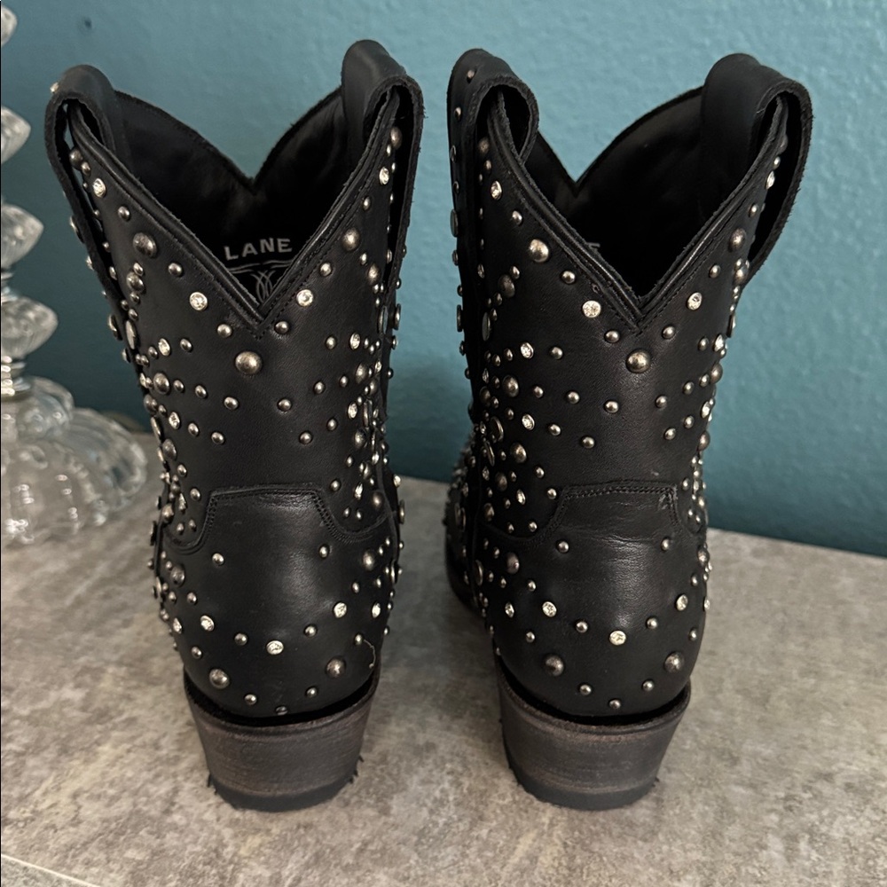 LANE Studded Leather Booties - Picture 3 of 9